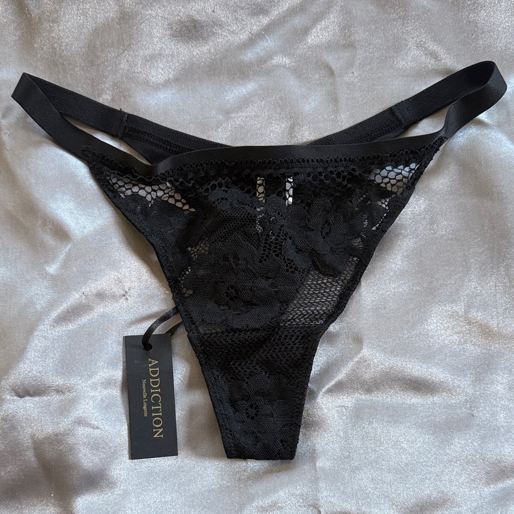 Addiction Black Lace Panties